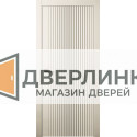 Дверь эмаль ГИФТ 3 Gift 3 цвет милк с вертикальной фрезеровкой